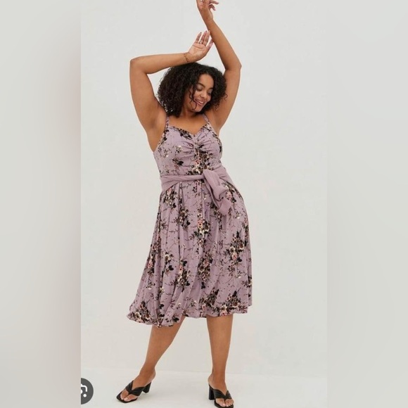 2X Torrif Purple Floral Dress - Picture 1 of 4